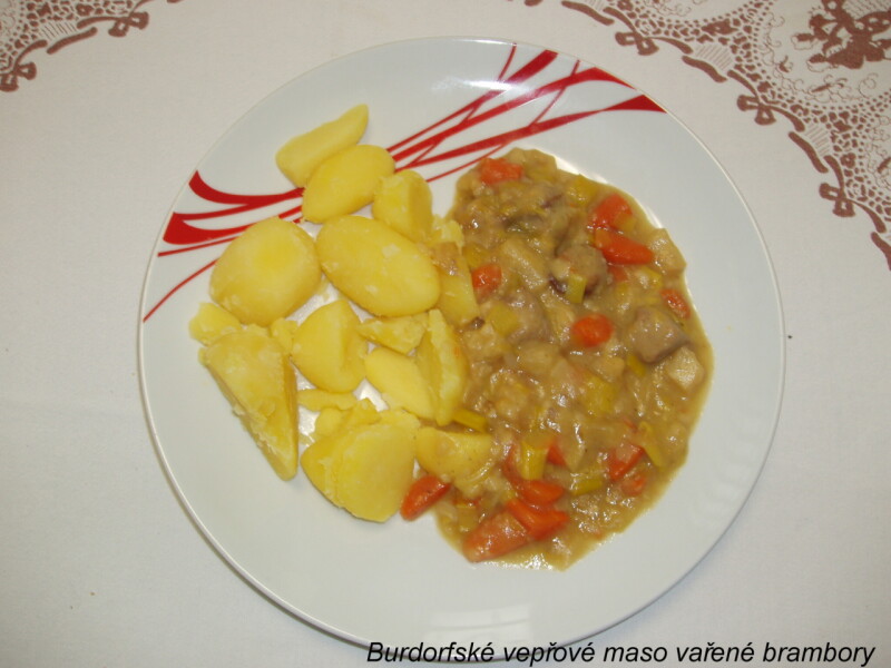 Burdorfské vepřové maso vařené brambory